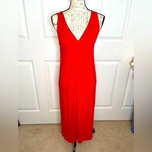 Velvet Torch Los Angeles Sleeveless V Nexk Maxi Dress XL Red B11